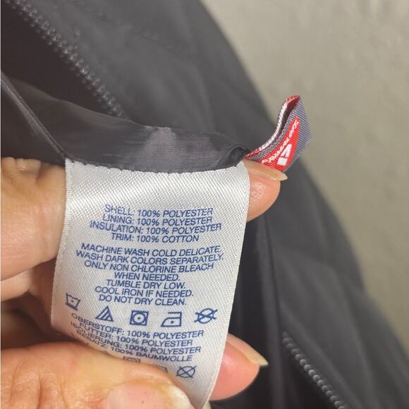 Lands' End Womens Size 10 Black Pockets light Quilted Lined Jacket - Picture 9 of 9